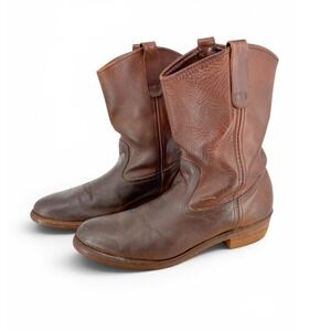 Red Wing Pecos Mens Size 11 AA Narrow Brown Leather Pull On Work Boots USA 1180